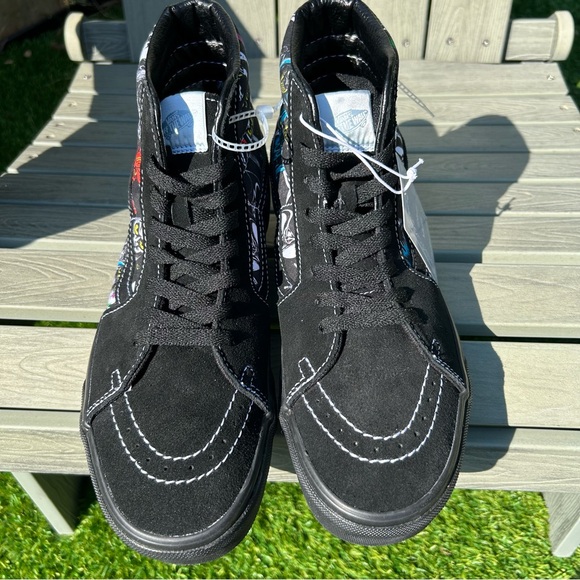 Vans X Disney 100th Villains Sk8Hi Shoes Men's Size 7.5 Womens 9 Black Sneakers - Picture 6 of 15